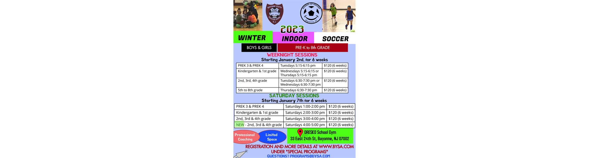 2023 Winter Indoor Soccer