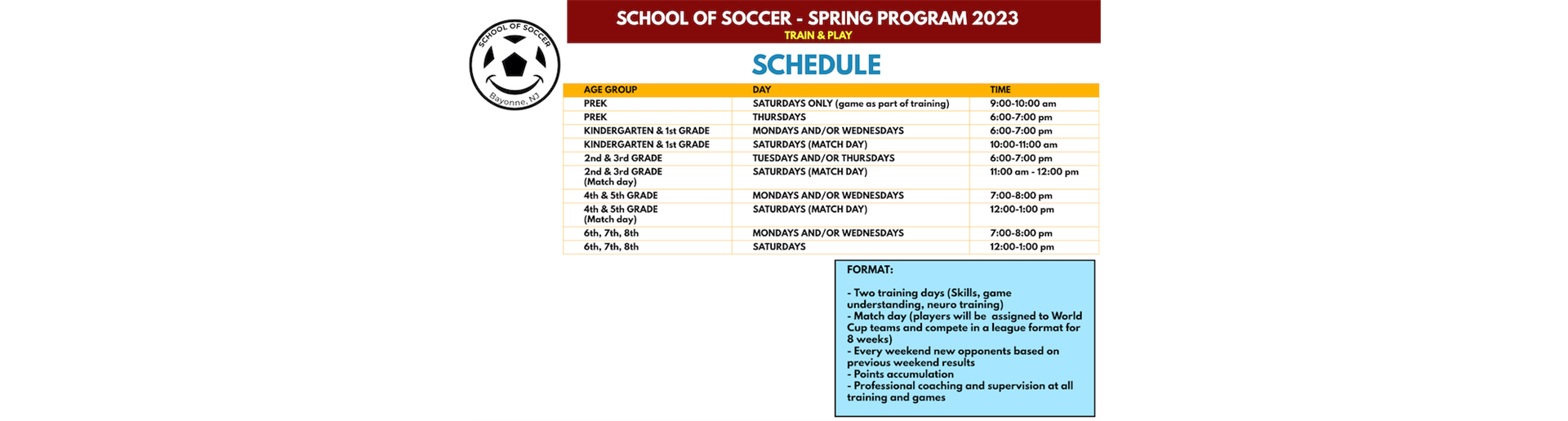 Spring 2023 Train & Play Program