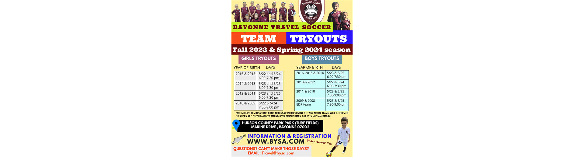 2023-2024 Travel Tryouts